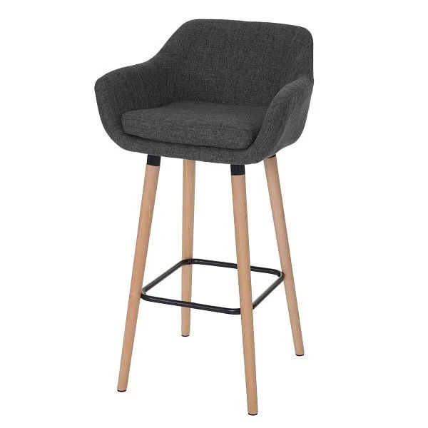 Sgabello da bar Mendler Malmö T381 sgabello da bar sgabello da bar tessuto grigio cupo 74320