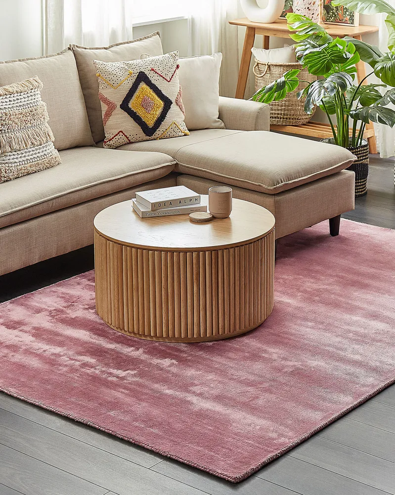 Viscose Area Rug 160 x 230 cm Pink GESI II
