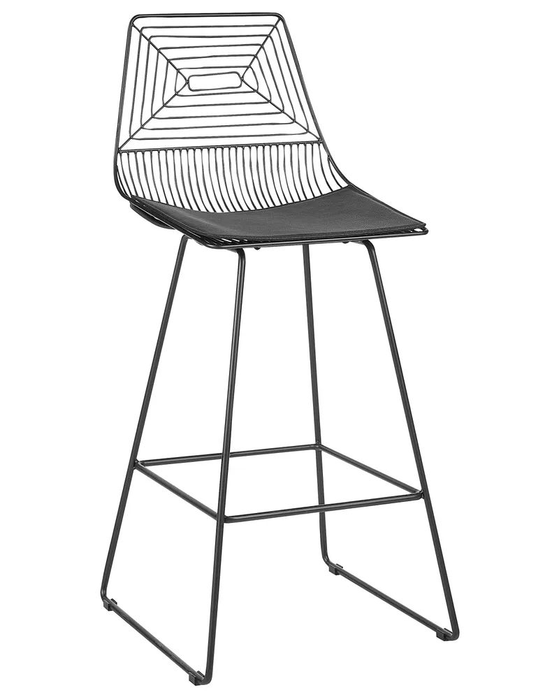 Bar Chair Set 2 Acciaio Black BISBEE