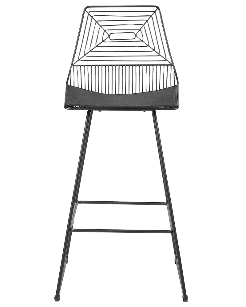 Bar Chair Set 2 Acciaio Black BISBEE