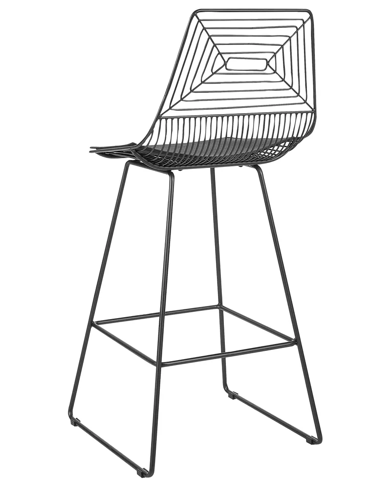 Bar Chair Set 2 Acciaio Black BISBEE