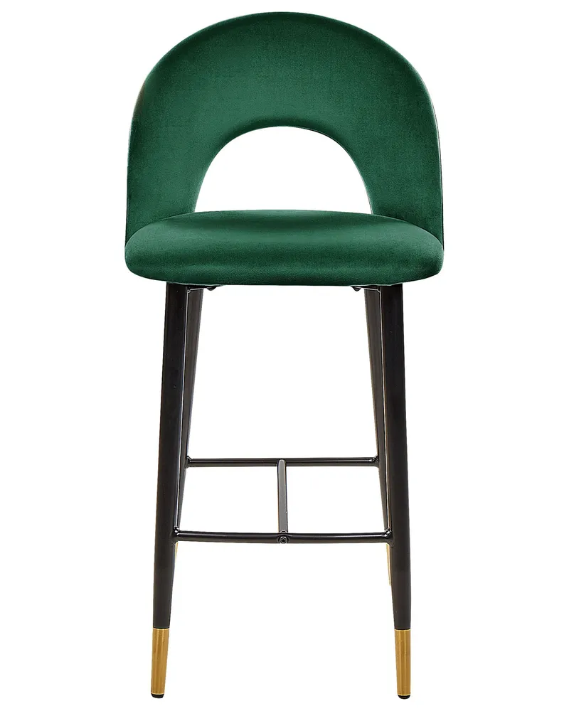 Bar Chair Set 2 velluto Emerald Green FALTON