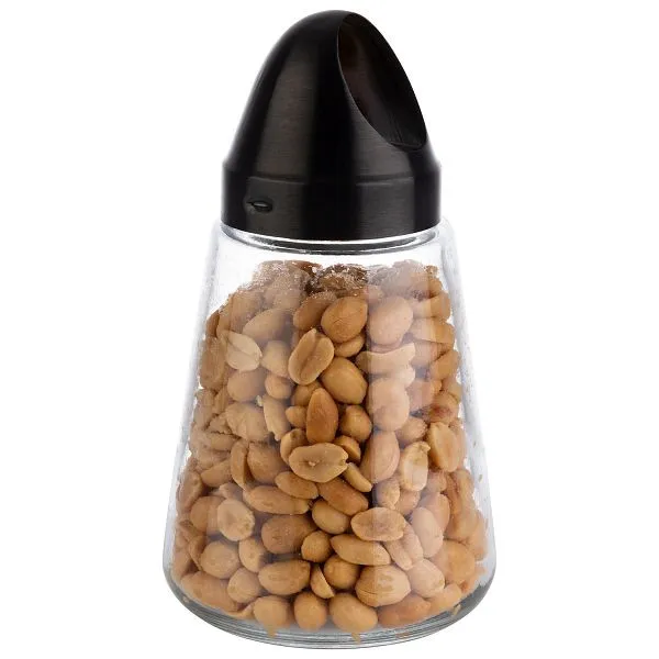 Distributore di snack APS Ø 85 x 155 cm contenitore vetro coperchio vite acciaio inossidabile aspetto canna di fucile 350...