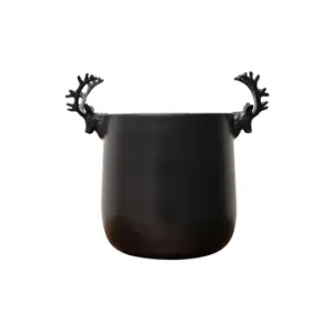 Secchiello per ghiaccio alluminio nero Cervo Chehoma - 37cm