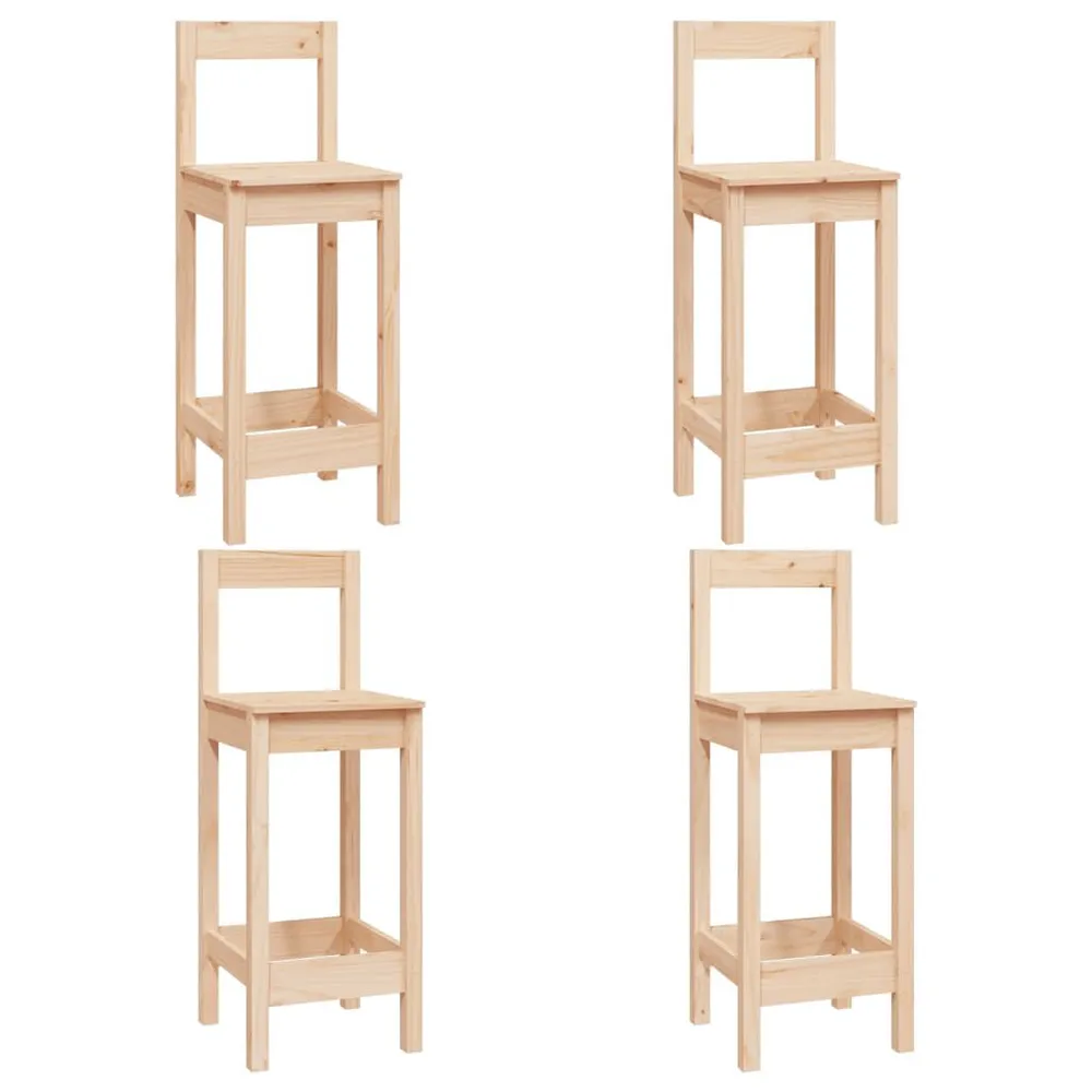 Set da Bar 5 pz Legno Massello di Pino
