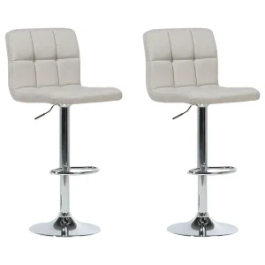 Swivel Stool Swivel Set 2 Light Beige MARION