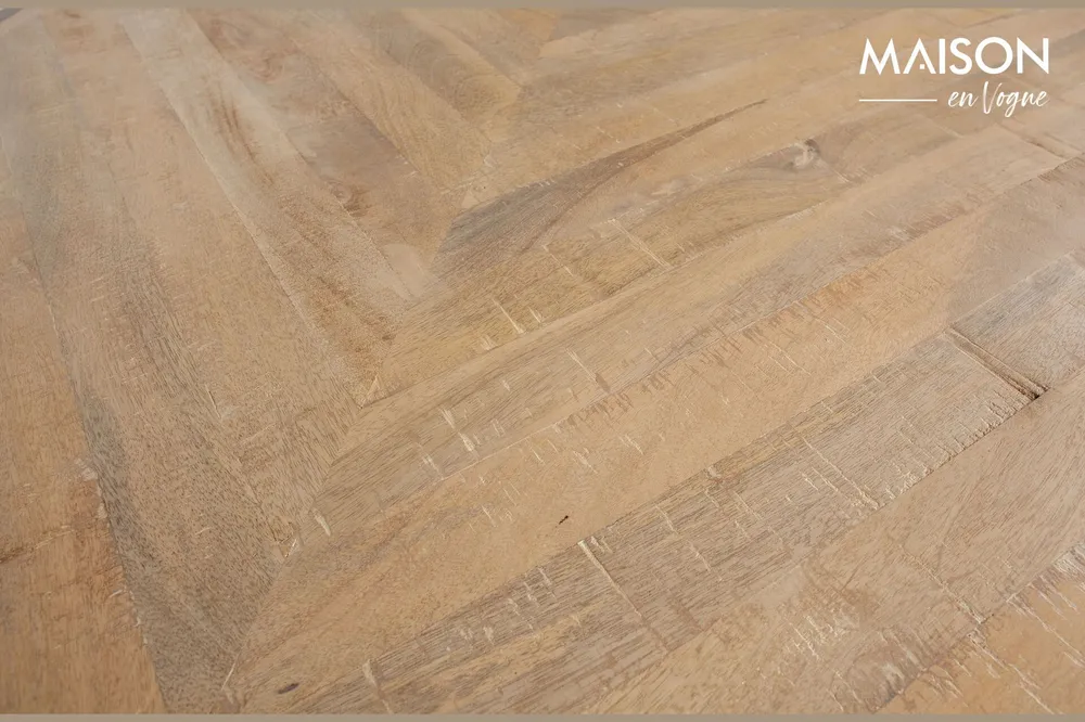 Piano del tavolo 200 x 90 legno di mango sabbia Tablo Woood - 200cm per Famiglie