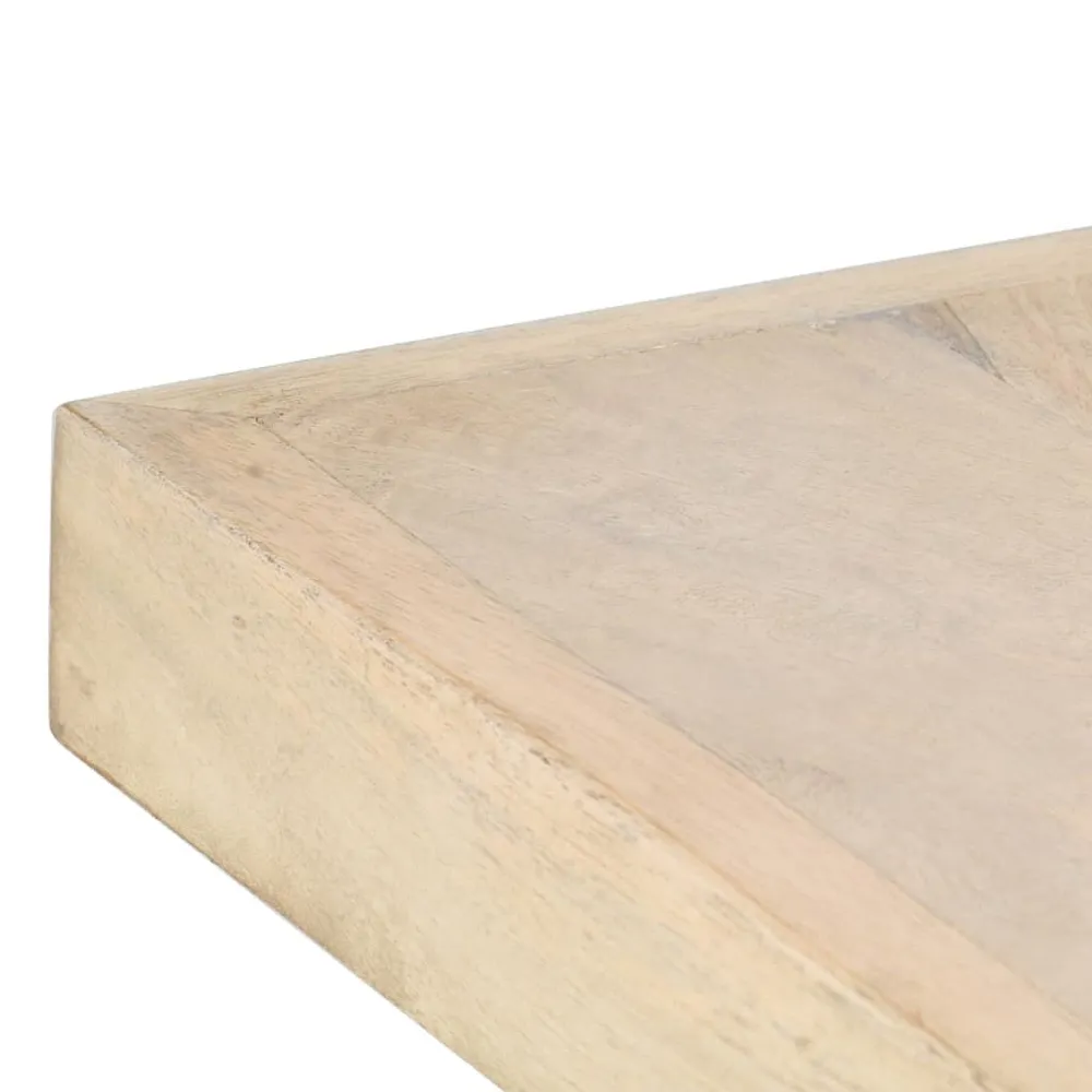 Portabottiglie Elegante Tavolo da Pranzo 180x90x76 cm Massello di Mango Sbiancato