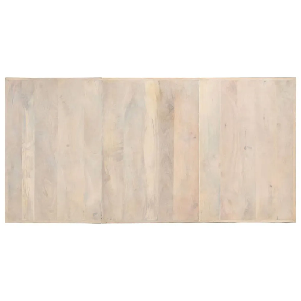Portabottiglie Elegante Tavolo da Pranzo 180x90x76 cm Massello di Mango Sbiancato