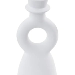Portacandele SPARTA Ceramica Bianco imbrattato