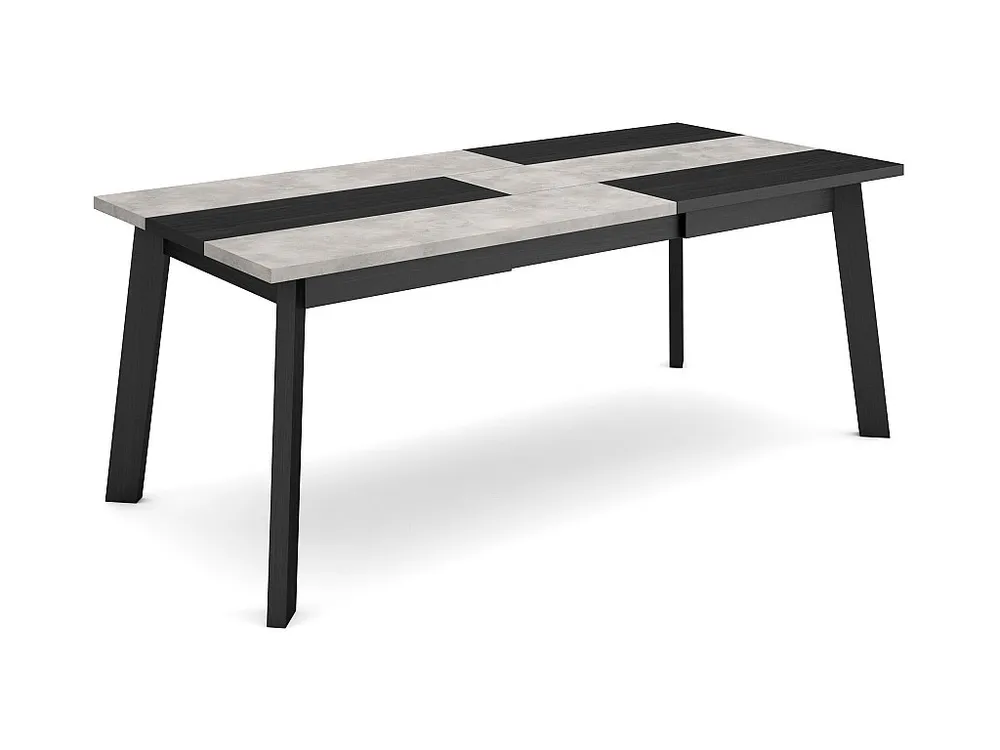 Premium Tavolo da Pranzo, 200, Per 10 persone, Gambe legno, Cemento