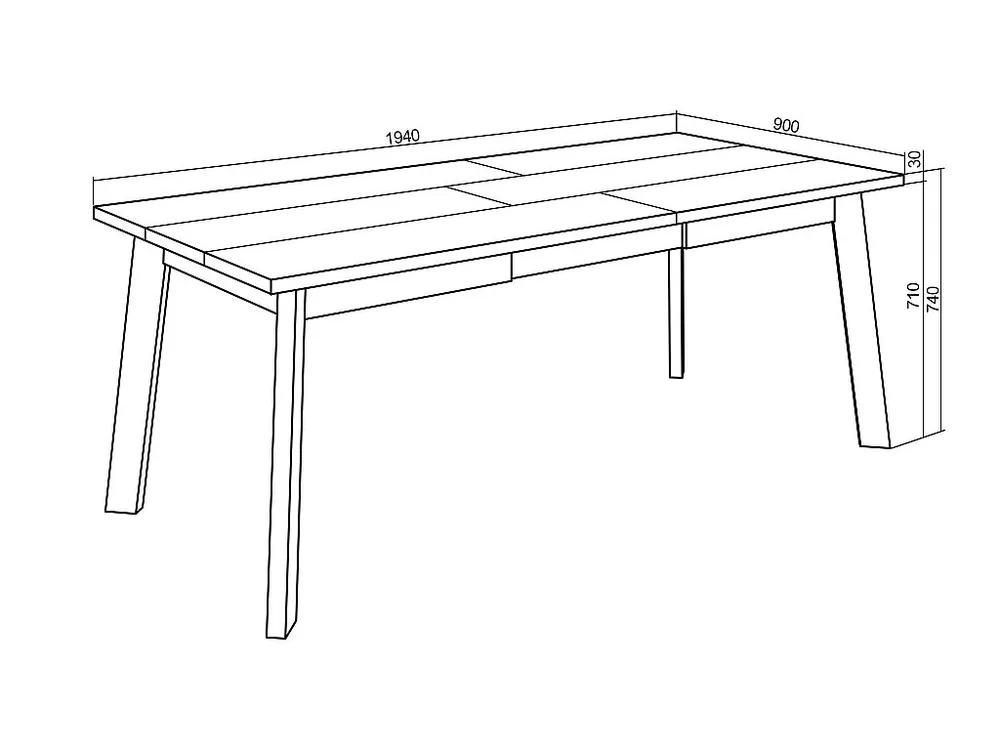 Premium Tavolo da Pranzo, 200, Per 10 persone, Gambe legno, Cemento