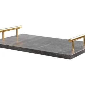 Set di Piatti Marble Serving Tray Nero puro DIMARI