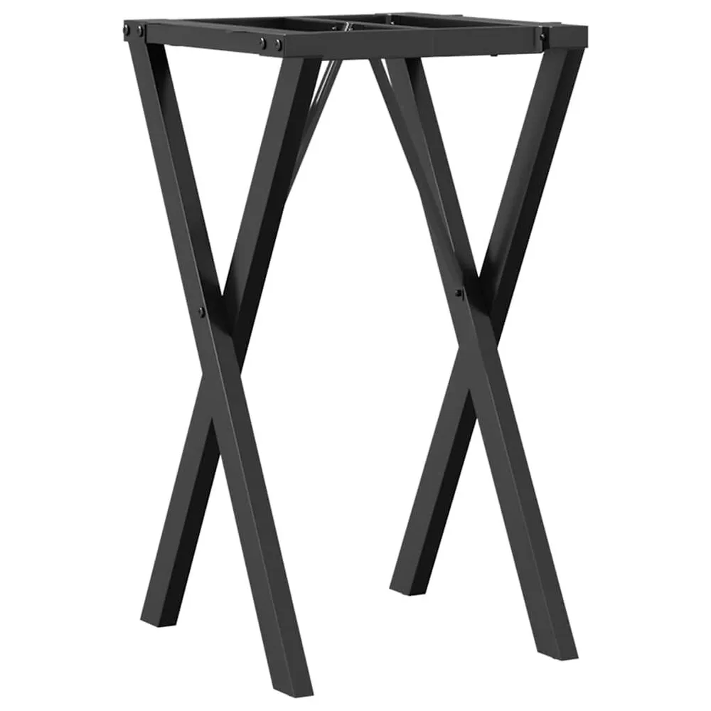 Sottobicchieri Telaio Gambe X per Tavolo da Pranzo 40x40x73 cm Acciaio