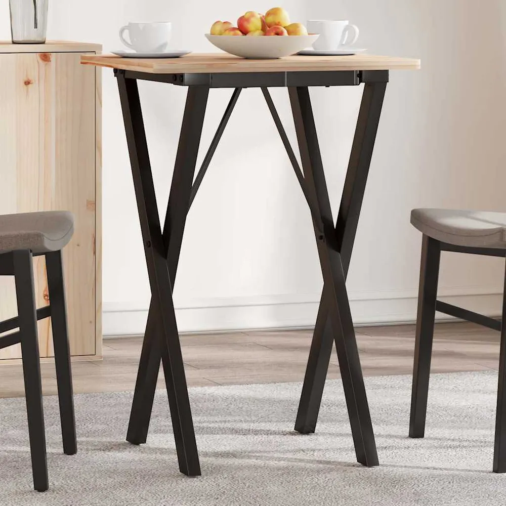 Sottobicchieri Telaio Gambe X per Tavolo da Pranzo 40x40x73 cm Acciaio