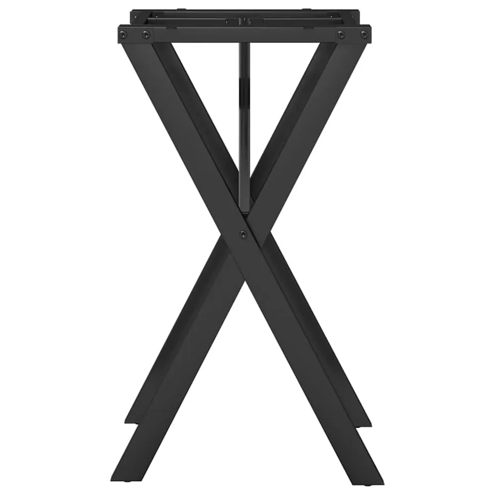 Sottobicchieri Telaio Gambe X per Tavolo da Pranzo 40x40x73 cm Acciaio