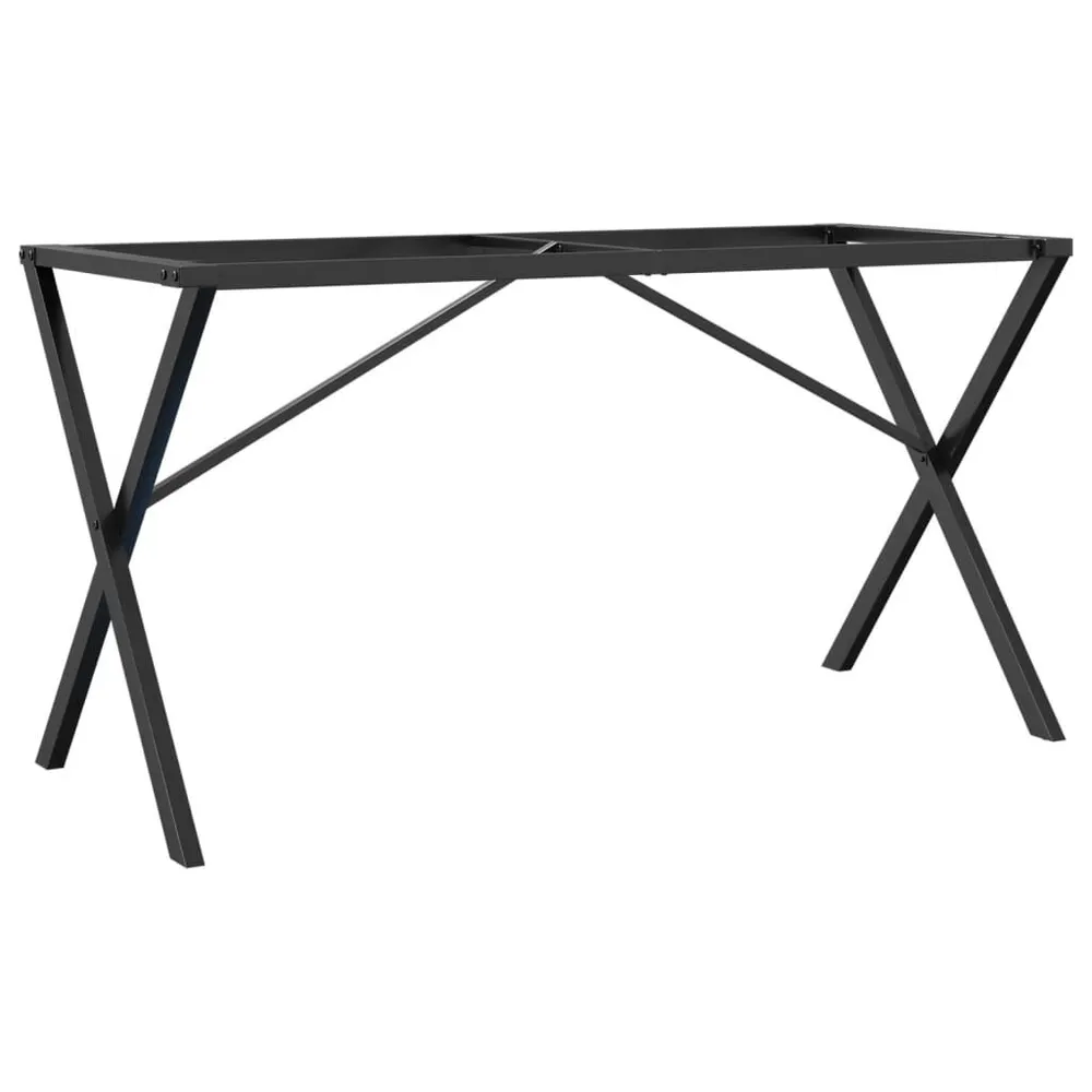 Sottobicchieri Telaio Gambe X per Tavolo da Pranzo 120x60x73 cm Acciaio