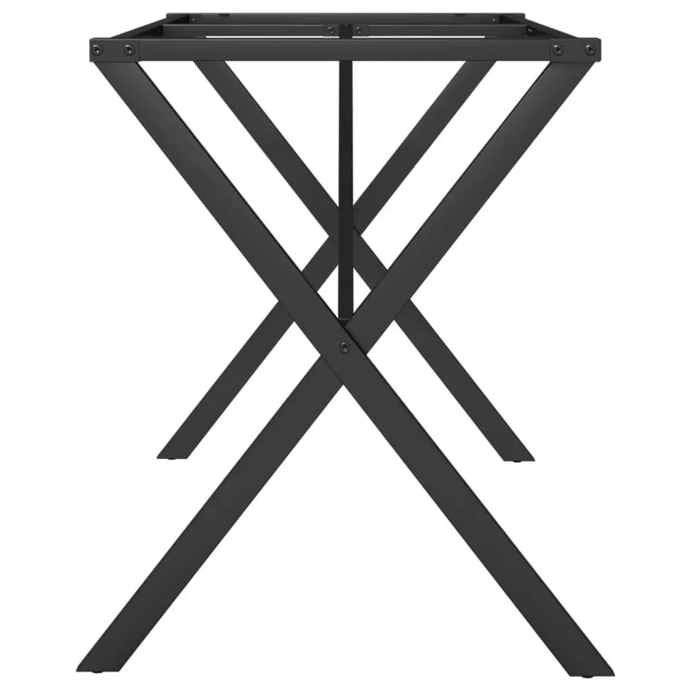 Sottobicchieri Telaio Gambe X per Tavolo da Pranzo 120x60x73 cm Acciaio