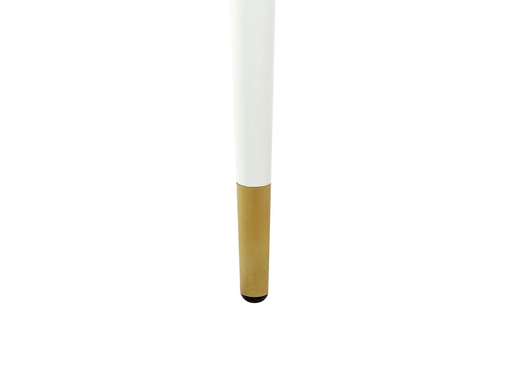 Tavolo da pranzo bianco e oro ⌀ 80 cm GUTIERE per Ospiti
