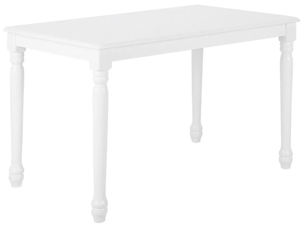Tavolo da pranzo legno bianco 120 x 75 cm CARY con 12 Pezzi