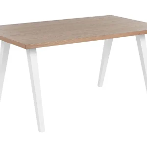 Tavolo da pranzo legno distinto e bianco 150 x 90 LENISTER