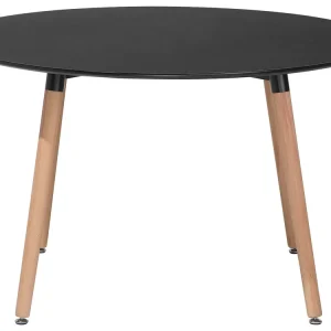 Tavolo da pranzo legno nero ⌀ 120 cm BOVIO | Spedizione Veloce