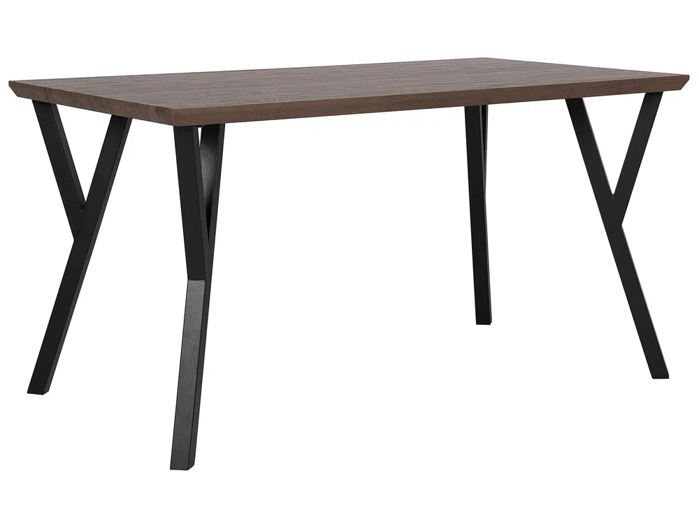 Tavolo da pranzo legno ombroso e nero 140 x 80 cm BRAVO