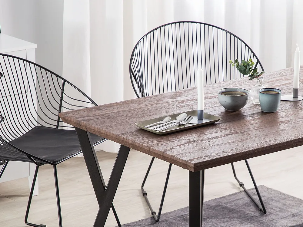 Tavolo da pranzo legno ombroso e nero 140 x 80 cm BRAVO