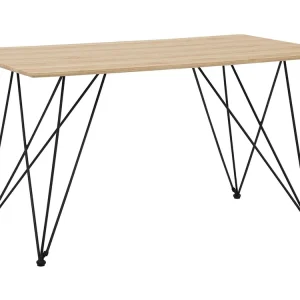 Tavolo da pranzo legno trasparente e nero 140 x 80 cm KENTON - Confezione Regalo