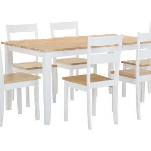 Tovaglia Festiva Tavolo da pranzo 6 posti legno bianco GEORGIA