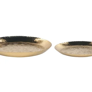 Trinket Dish Set Gold SADANE Cristallo Sfaccettato