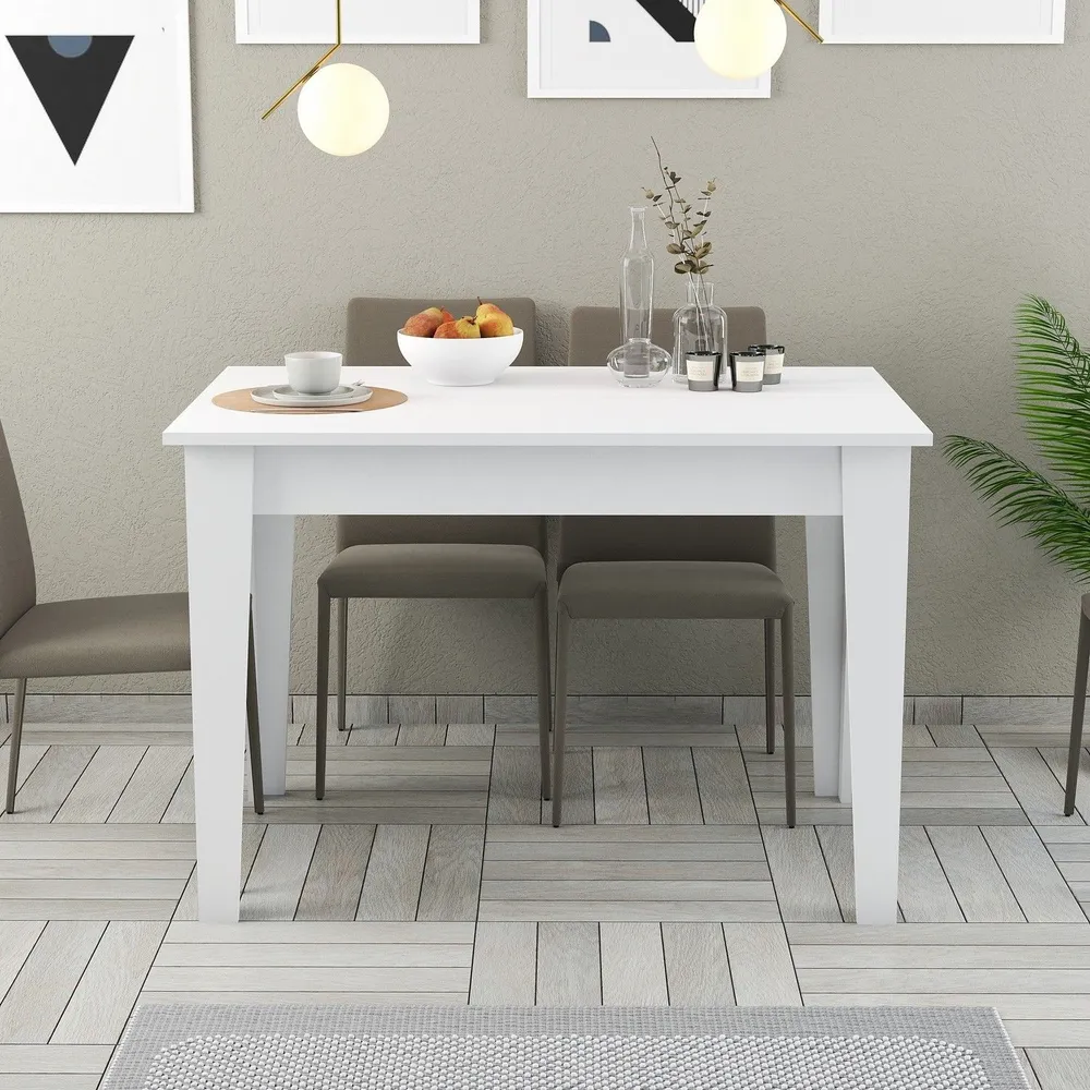 Vassoio Portatile Tavolo da pranzo Fiorita con contenitore 100cm Bianco