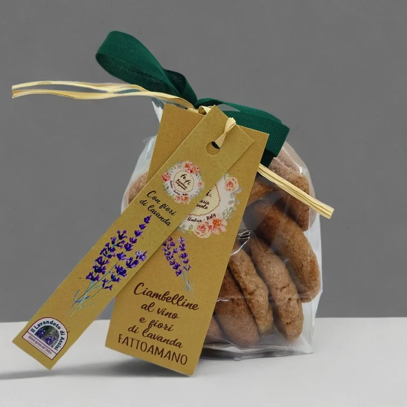 Biscotti artigianali - Ciambelline al vino e fiori di lavanda
