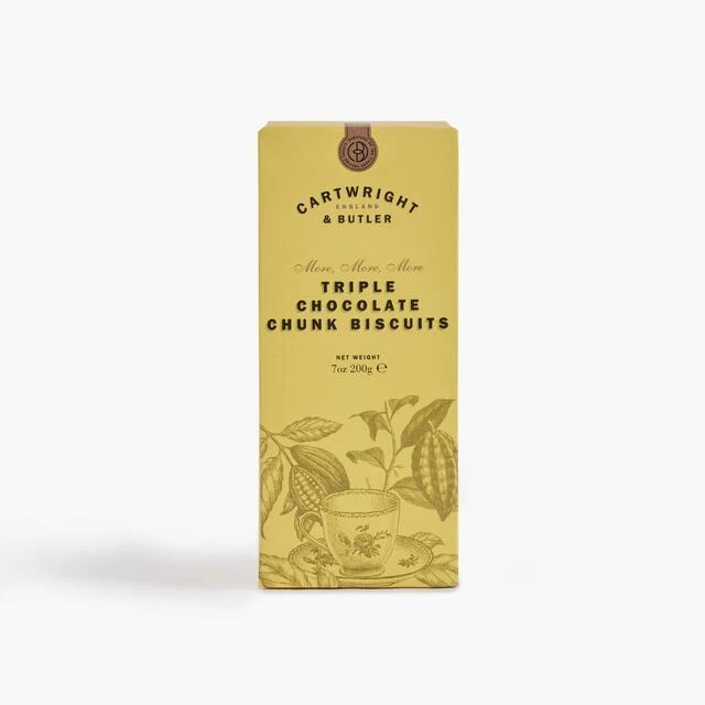 Cartwright & Butler Triple Choc Biscotti pezzi, cartone da 200 g