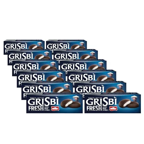 Grisbì Müller -Edizione Limitata- Biscotti di Pasta Frolla al Cacao, Ripieni di Crema preparata con Yogurt Müller, Ideali...