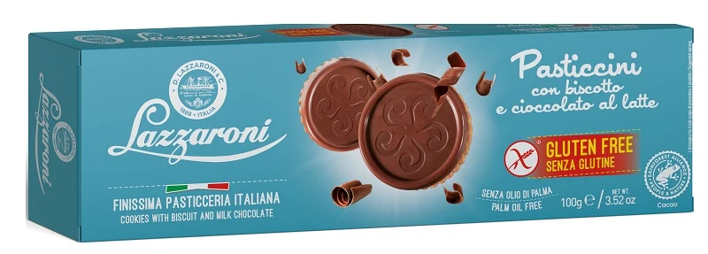 LAZZARONI Pasticcini Biscotti Cioccol.Latte 100g
