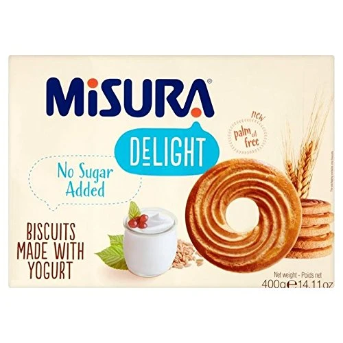 Misura Delizia Biscotti Con Yogurt 400G (Confezione da 2)