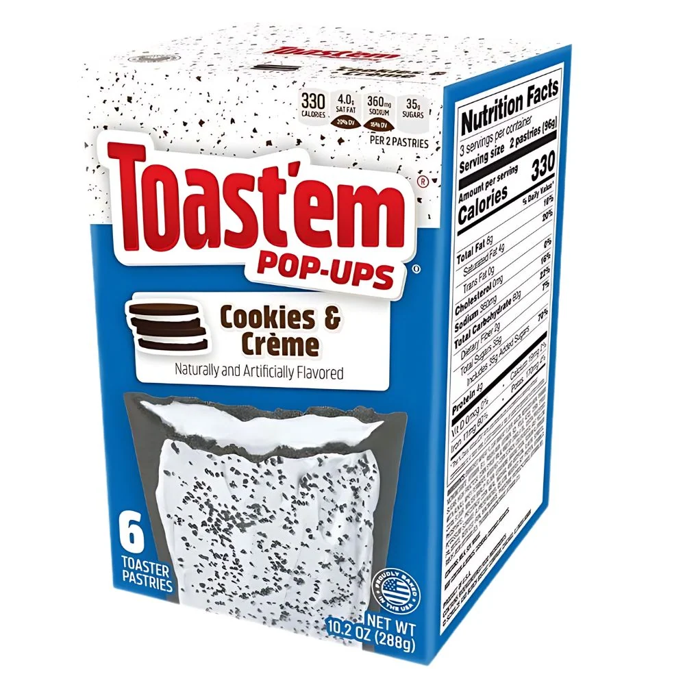 Toast'em Pop-Ups Frosted Cookies And Creme, biscotti con crema al cookies and cream 288g