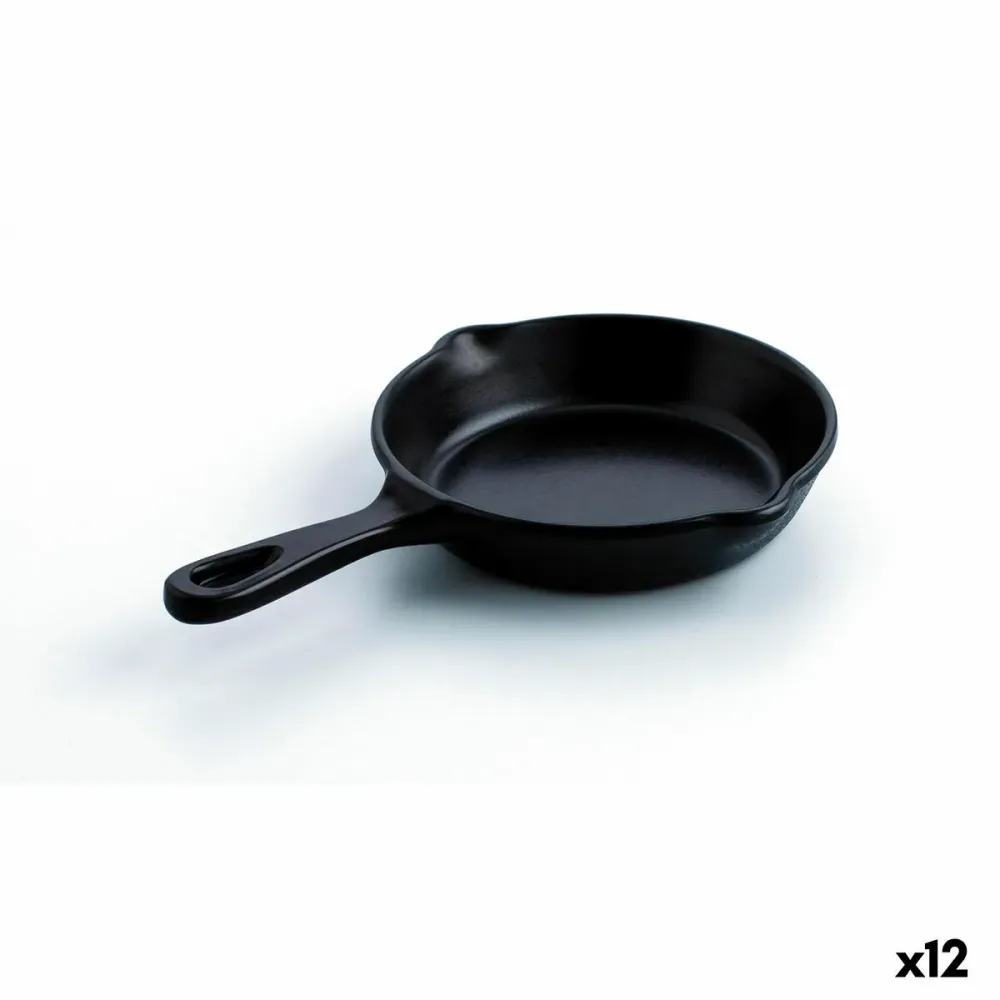 Padella per Servire Aperitivi Quid 'bordo Nero Plastica (12 Unità) (Pack 12 x)