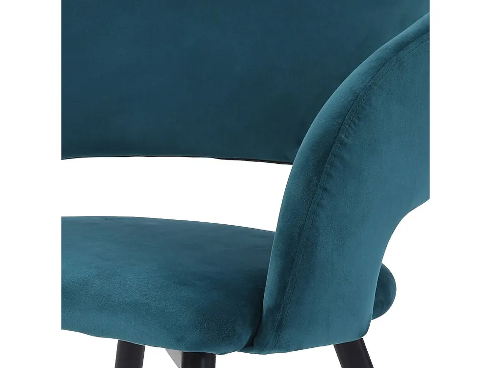 Sedie Titoki 76x55,5x58 Velluto Metallo Verde Petrolio Nero Innovativo SET 2 pezzi Parzialmente Montato