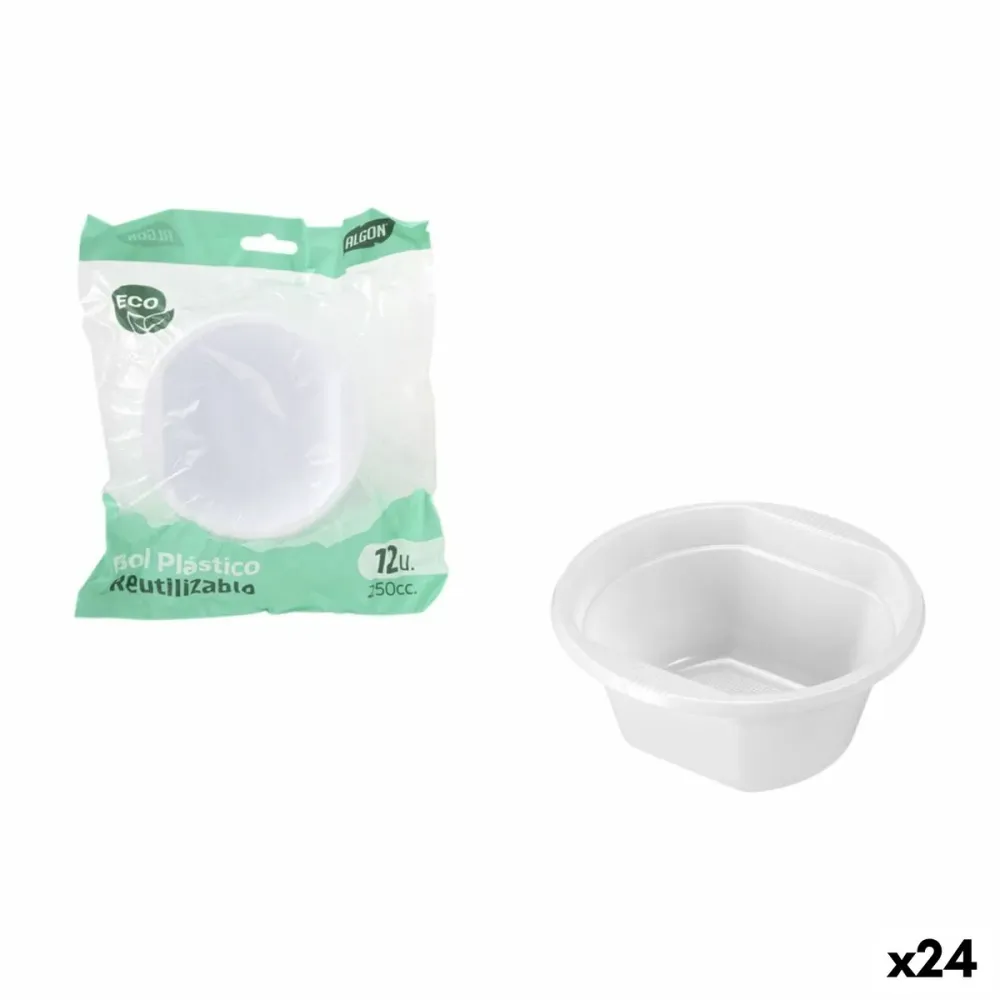 Set da Aperitivo Algon Plastica 250 ml 12 x 12 x 5 cm 12 Pezzi (24 Unità)