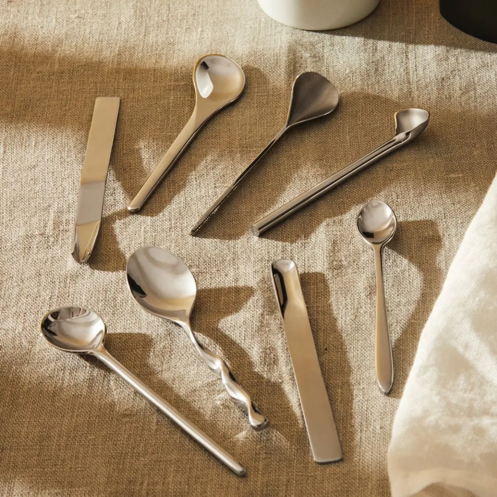 Set di 8 cucchiaini da caffè con design Il Caffè di Alessi
