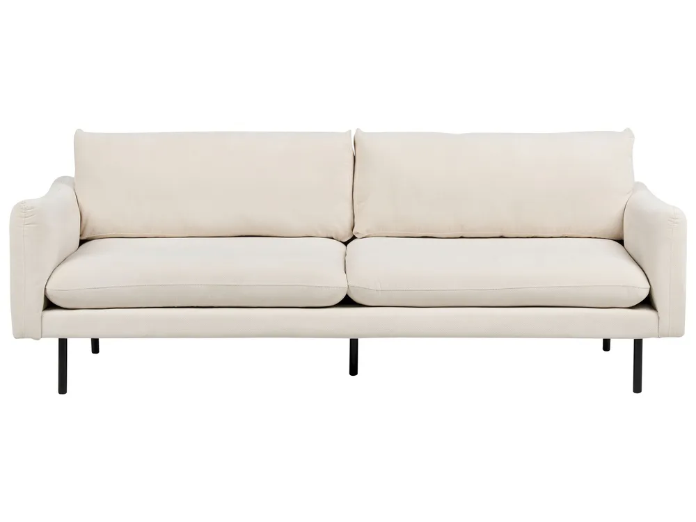 Set da salotto 4 posti tessuto panna chiaro VINTEBRO