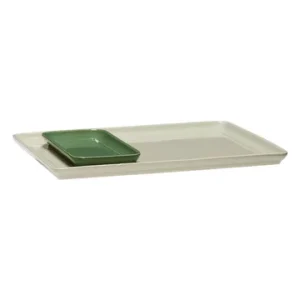 Set di 2 vassoi ceramica verde Amare Hübsch - 20cm