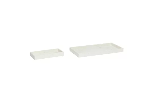 Set di 2 vassoi marmo bianco Grand Hübsch - 30cm