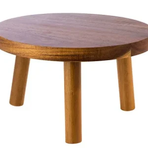 Supporto per buffet APS Ø 25 cm altezza: 15 cm legno di acacia 33256