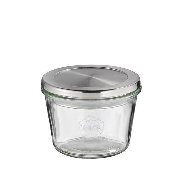 Vasetti APS Weck con coperchio vasetti: Ø 11 cm altezza: 75 cm forma caduta 370 ml acciaio inossidabile 18/8 con guarnizio...
