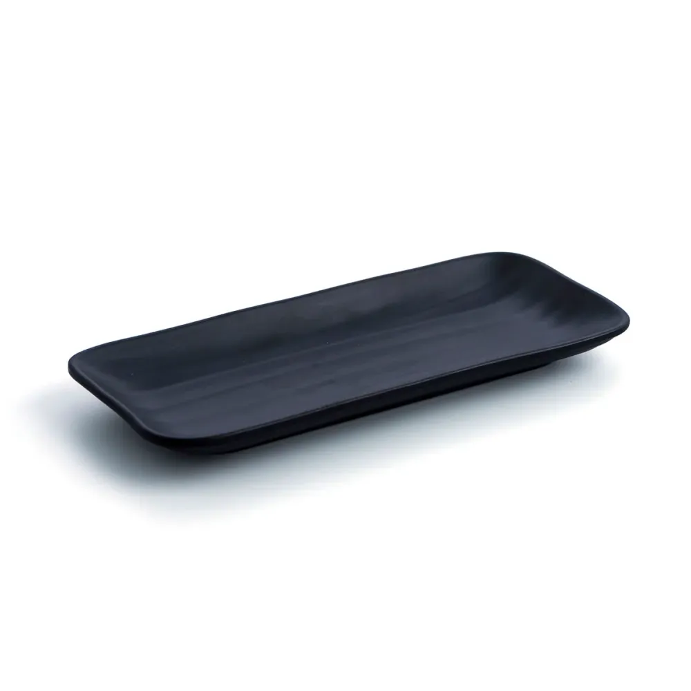 Vassoio per aperitivi Quid 'bordo Nero Plastica Ø 28 cm (12 Unità) (Pack 12x)