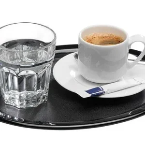 Vassoio da portata APS -KAFFEEHAUS- 26 x 20 cm altezza: 15 cm melamina nero 84251