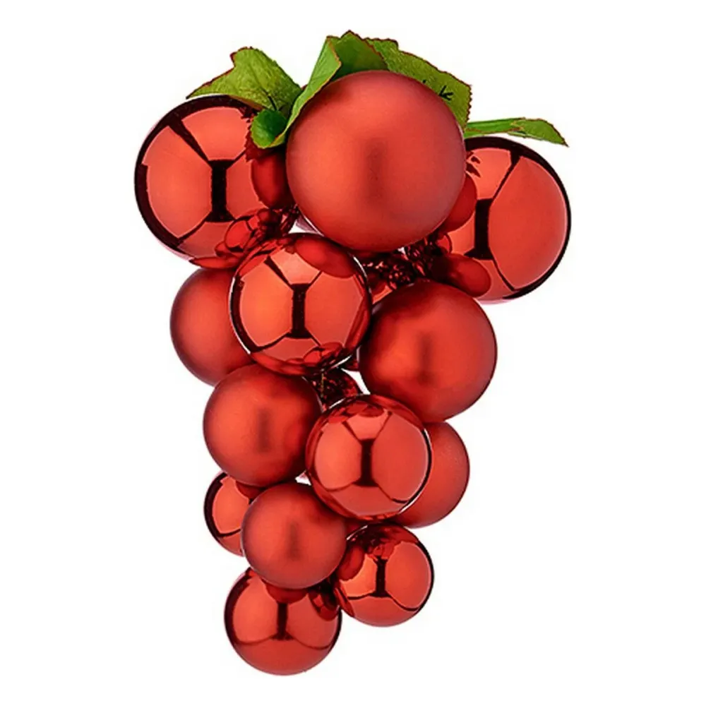Palla di Natale Uva Esiguo Rosso Plastica 15 x 15 x 20 cm Capacità 30 Litri